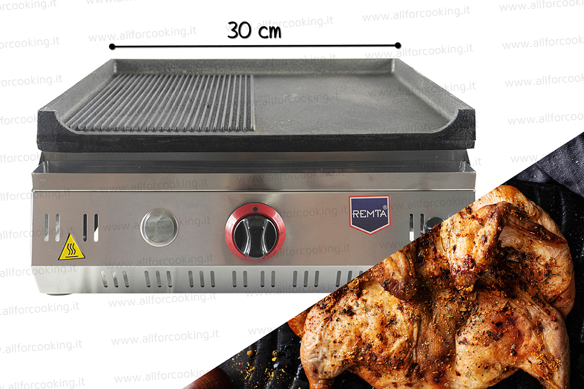 fry top gas ghisa 30 rigata liscia3