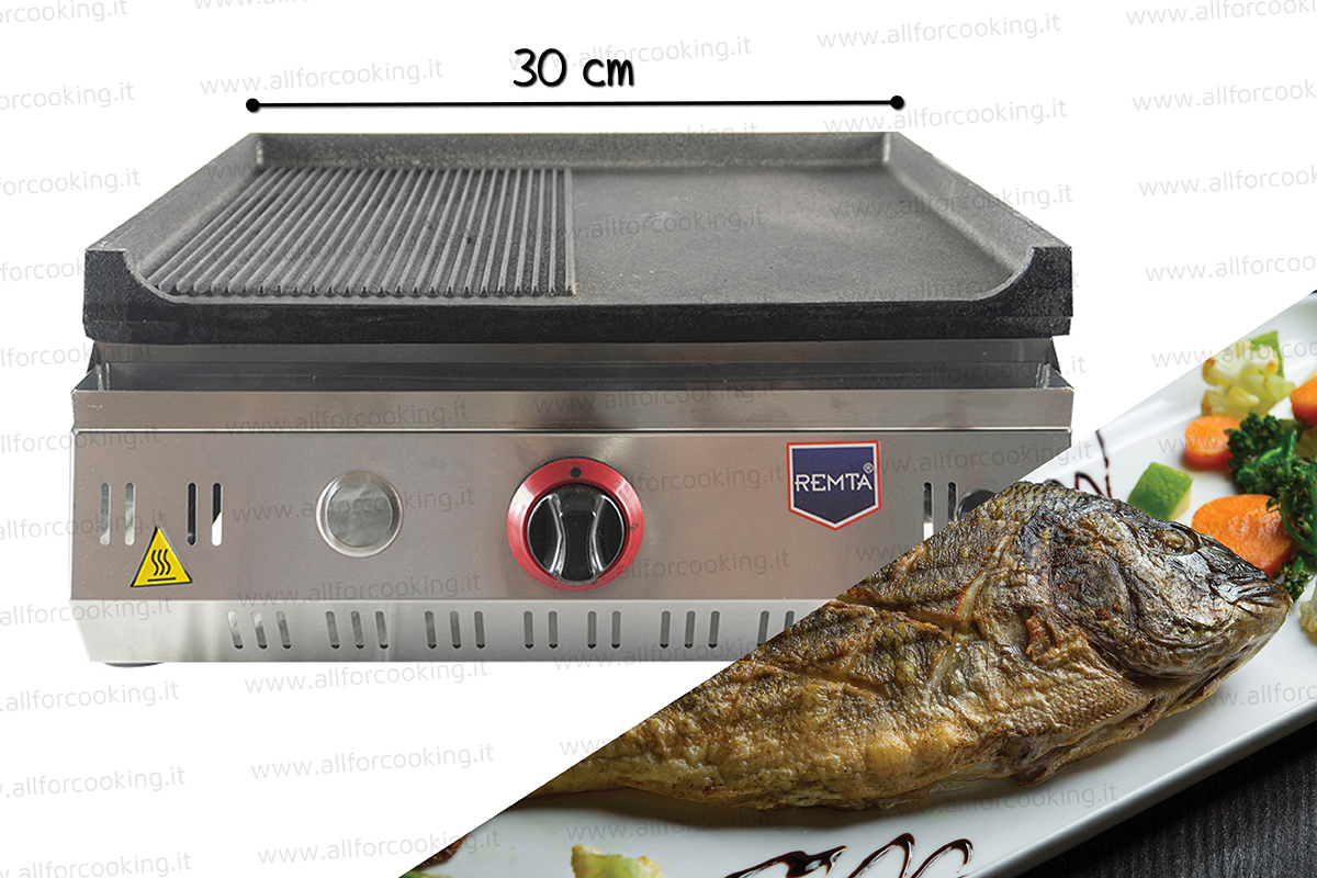 fry top gas ghisa 30 rigata liscia4