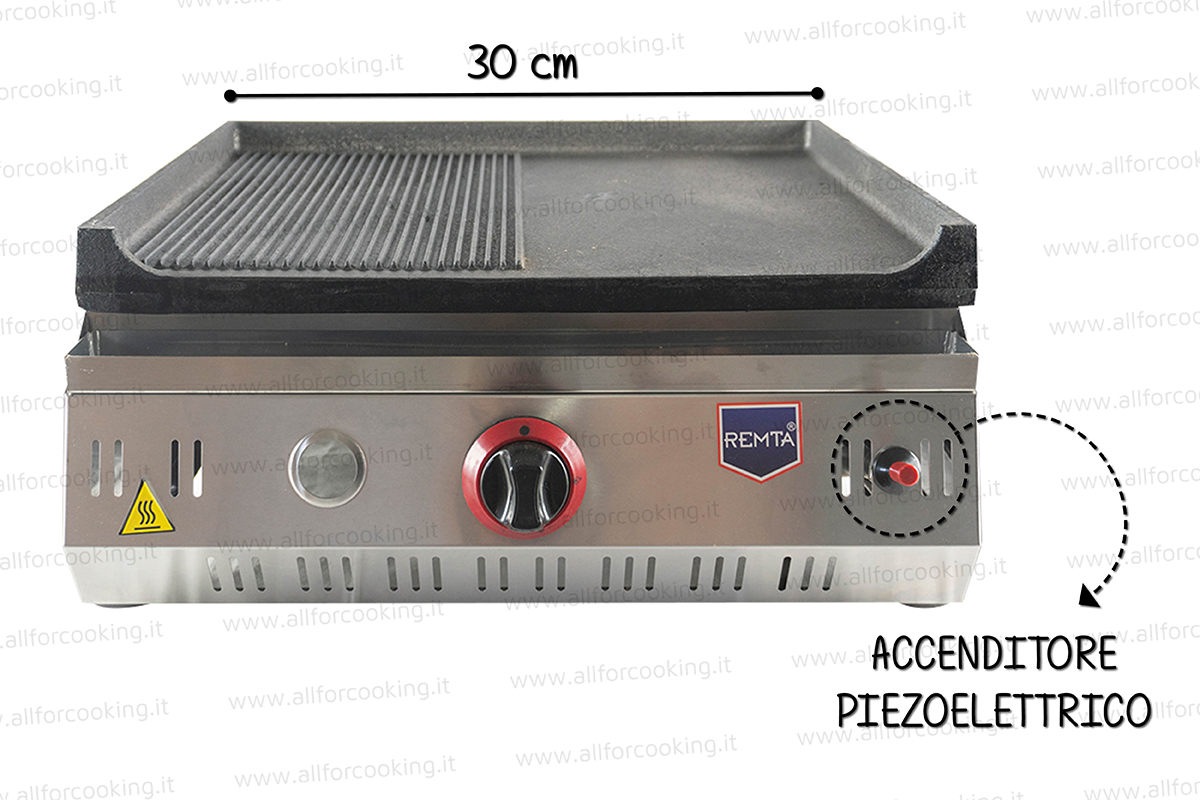 fry top gas ghisa 30 rigata liscia5