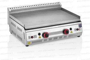 fry top a gas acciaio